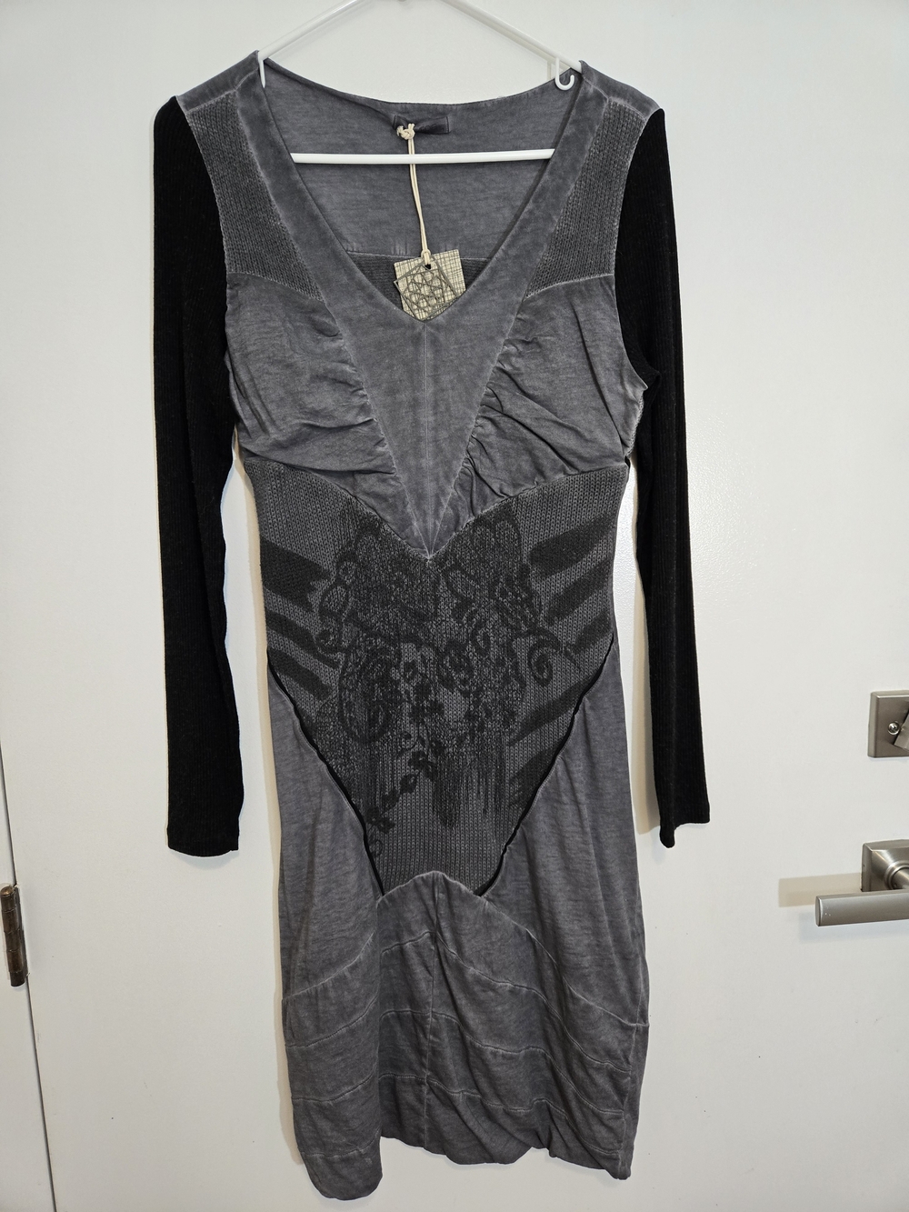 NWT Angels Never Die ANVRDIE Avant Garde Cotton Knit Dress Tunic Size 1